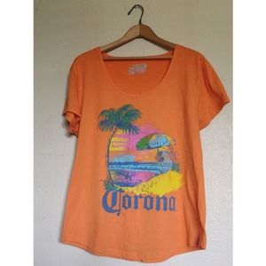 Old Navy Collectibilitees Orange Corona Extra Tee